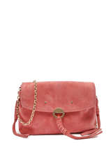 Sac Bandoulire M Othilia Cuir Sude Vanessa bruno Rose othilia 55V40815