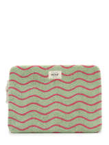 Laptophoes Met 14" Laptopvak Wouf Groen terry towel ST230017