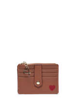 Porte-cartes Porte-monnaie Miniprix Marron love 78SM2283