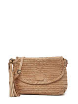 Sac Bandoulire Goa Cuir Basilic pepper Beige goa BGOA02