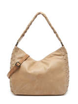 Sac Port paule Obbo Cuir Basilic pepper Beige obbo BOBB01