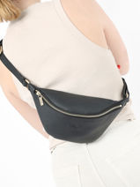 Sac Banane Small Derby Cuir Nathan baume Noir n city 25-vue-porte