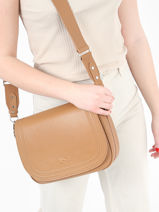 Sac Bandoulire Zephir Cuir Nathan baume Marron regate 1RG-vue-porte