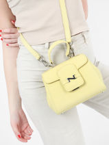 Sac Bandoulire Mini Duras Cuir Nathan baume Jaune ines 4-vue-porte