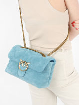 Sac Bandoulire Classic Love Bag Puff Nappa Cuir Pinko Bleu love bag puff A0F6-vue-porte