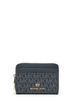Porte-monnaie Blaire Cuir Michael kors Bleu jet set charm H1GT9Z1B