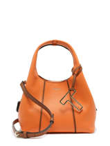 Sac Bandoulire Juliette Bicolore Cuir Le tanneur Orange juliette TJET1003