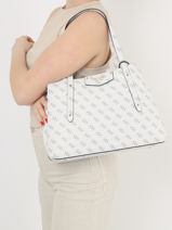 Sac Port paule Eco Brenton Eco Brenton Guess Blanc eco brenton ESG83900-vue-porte