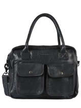 Sac Ledandy  A4 Cuir Paul marius Noir vintage DANDY
