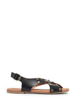 Sandalen Uit Leder Pieces Zwart women 17136367