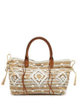 Sac Port paule Raphia Raye Gerard darel Blanc raphia raye X452