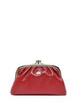 Portemonnee Leder Hexagona Rood coconut E77271