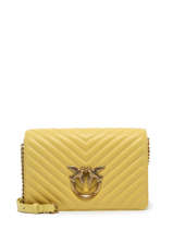 Cross Body Tas Love Bag Quilt Leder Pinko Geel love bag quilt A0GK
