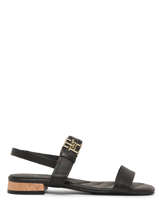 Sandales En Cuir Tommy hilfiger Noir women 7094BDS