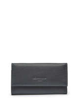 Porte-clefs Cuir Hexagona Bleu soft 220609