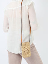 Sac Bandoulire Raphia Gerard darel Beige raphia E454-vue-porte