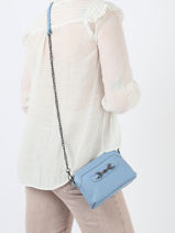 Cross Body Tas Caviar Leder Milano Blauw caviar CA22114-vue-porte