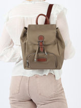 Sac  Dos Hexagona Beige diversite 173349-vue-porte