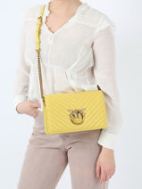 Cross Body Tas Love Bag Quilt Leder Pinko Geel love bag quilt A0GK-vue-porte