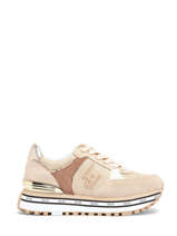 Sneakers Maxi Wonder Uit Leder Liu jo Beige women BA3019PX