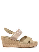 Sandales Semelle Compense Tommy hilfiger Beige women 7091RBT