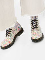 Boots 1460 Parchment Beige En Cuir Dr martens Beige women 30791292-vue-porte