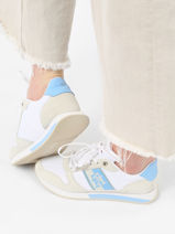 Sneakers En Cuir Tommy hilfiger Bleu women 6948C1Z-vue-porte
