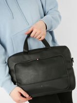 Porte Ordinateur (semi Rigide) Tommy hilfiger Noir essentiel AM10926-vue-porte