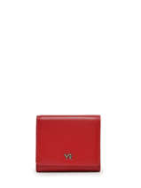 Portefeuille Cuir Yves renard Rouge foulonne 29402