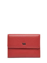 Portefeuille Cuir Yves renard Rouge foulonne 29421