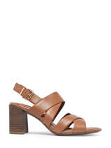 Sandales  Talon En Cuir En Cuir Tamaris Marron accessoires 20