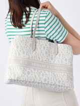 Schoudertas Eva Met Logoprint Armani exchange Wit eva CC744-vue-porte
