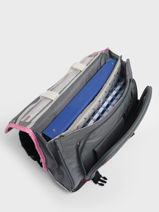 Boekentas Kind 2 Compartimenten Cameleon Grijs actual CA38-vue-porte