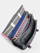 Boekentas Op Wieltjes Kind 3 Compartimenten Cameleon Grijs actual CR41-vue-porte