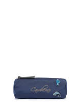 Pennenzak 1 Compartiment Cameleon Blauw vintage pin's STRO