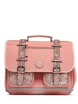 Cartable Enfant 2 Compartiments Cameleon Rose vintage fantasy CA38