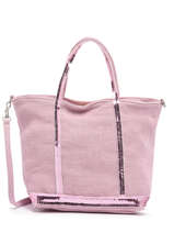 Petit Cabas Zipp Lin Et Paillettes Vanessa bruno Rose cabas lin 31V40435