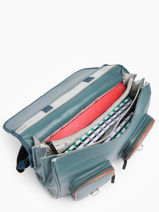 Cartable Vintage North Cameleon Bleu vintage north CA41-vue-porte