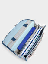Boekentas Rtro 1 Compartiment Cameleon Blauw retro CA32-vue-porte