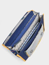 Cartable Enfant 2 Compartiments Cameleon Bleu retro CA38-vue-porte