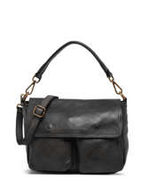 Sac Bandoulire Dewashed Cuir Milano Noir dewashed DE22112