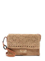 Cross Body Tas L'atelier Du Crochet Stro Le voyage en panier Beige l'atelier du crochet AM713