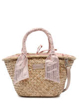 Sac Port Main Guimauve Le voyage en panier Rose guimauve PM631
