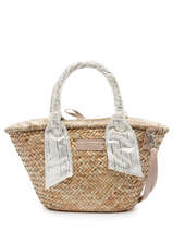 Handtas Guimauve Le voyage en panier Wit guimauve PM631