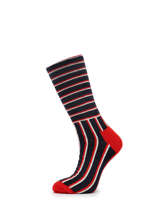 Chaussettes Homme Blocked Stripes Happy socks Bleu socks BSS01-vue-porte