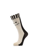 Chaussettes Homme Lucky Socks Happy socks Beige socks LUK01-vue-porte