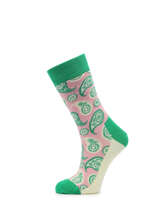 Paar Paisley Damessokken Happy socks Groen socks PAI01