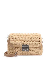 Sac Bandoulire Champetre Le voyage en panier Beige champetre PM653