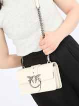 Cross Body Tas Love Bag Icon Leder Pinko Wit love bag icon A0F1-vue-porte