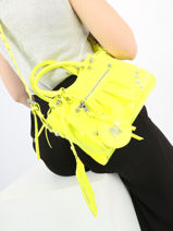 Handtas Patent Steve madden Geel patent 13000975-vue-porte